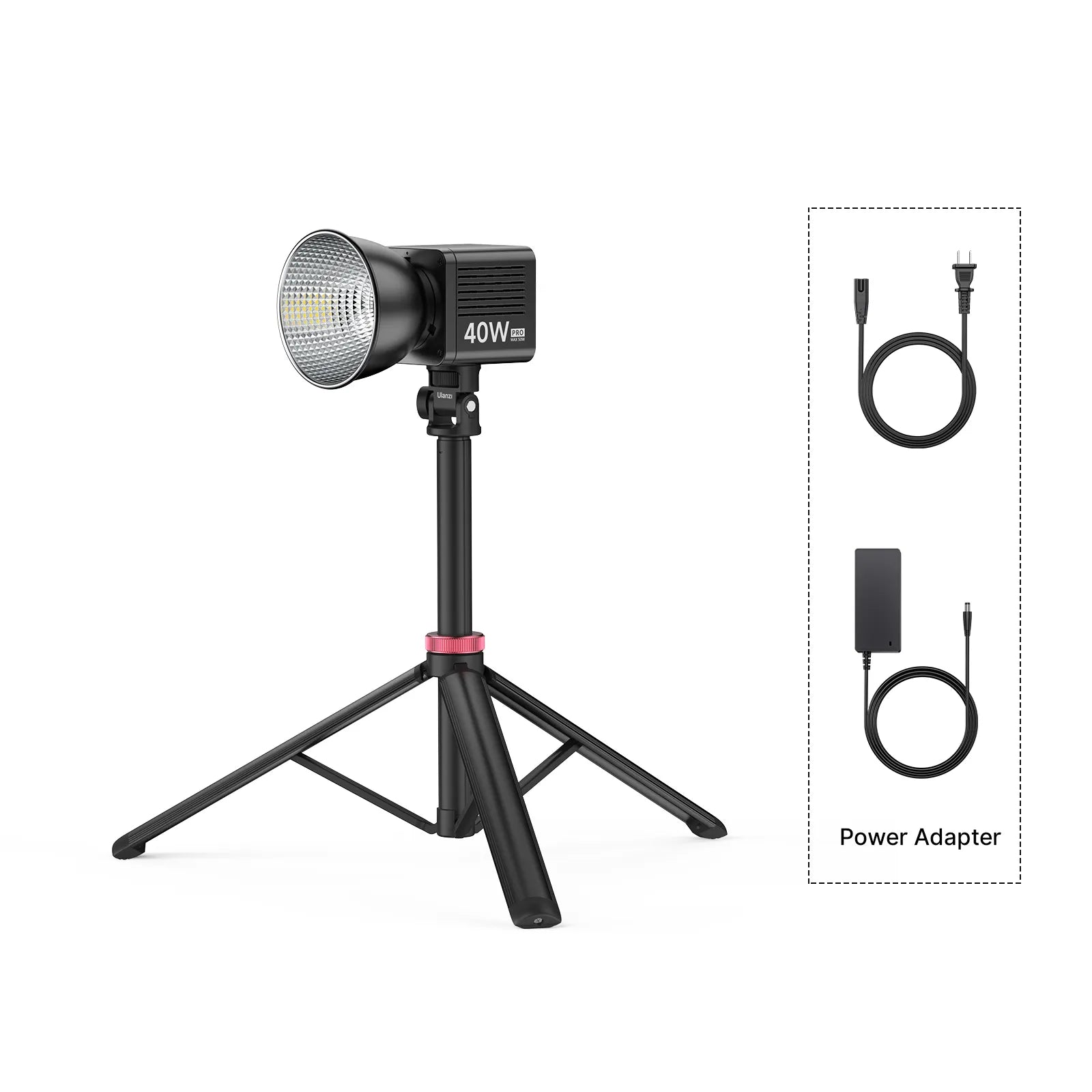 Ulanzi L023 40W Pro Portable LED Video Light with Adjustable Brightness & Color Temperature - Perfect for YouTube, TikTok, Vlogging, Photography and Studio Lighting