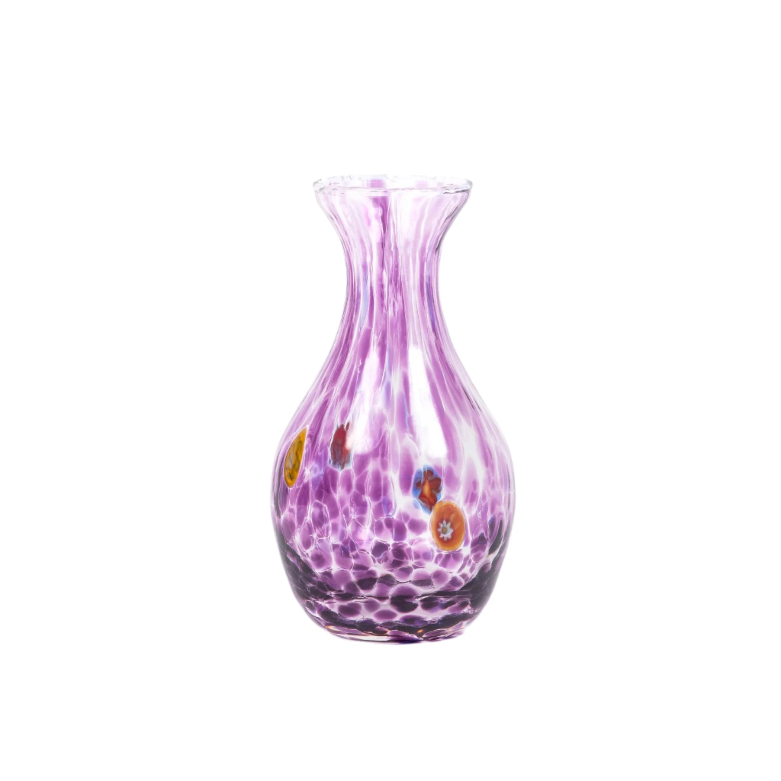 Handmade Murano Glass Calla Lily Bud Vase in Amethyst - Perfect for Wedding Centerpieces, Home Decor & Gift Giving