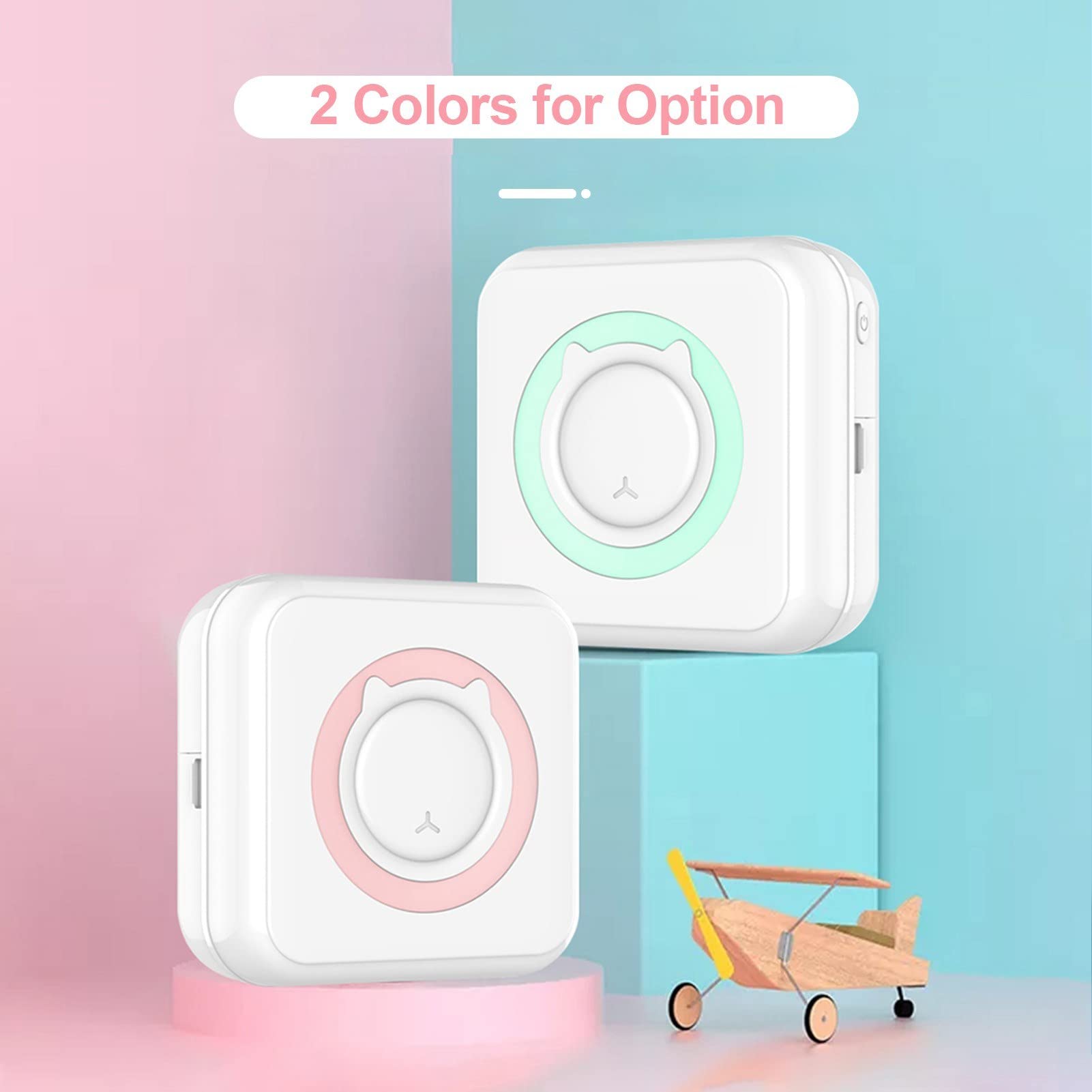 BRAWL ATHLETIX All-in-One Wireless Photo Printer - Portable Mini Printer with Bluetooth, Compatible with iOS & Android Smartphones - Includes 11 Paper Rolls (57mm) - Perfect for Travel, Parties, and Instant Photo Printing