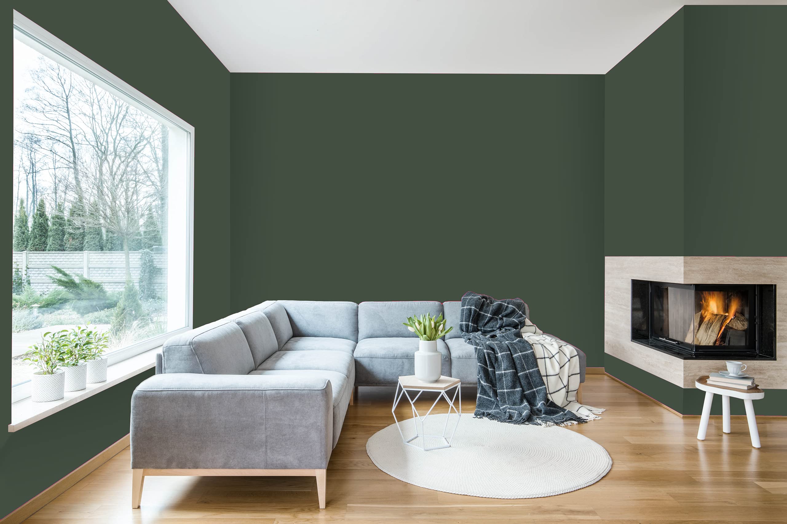 Diamond Brite Paint Forma Satin Paint & Primer in One - 1 Gallon Latex Interior Paint (Pleasant Hill 60459-1) - Perfect for Living Rooms, Bedrooms & Home Renovation Projects