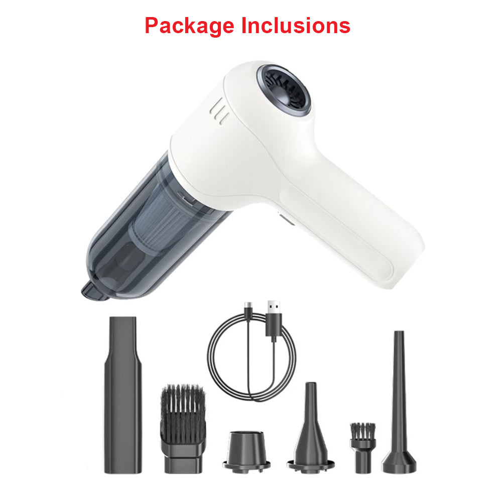 ANYCO Anymob 2-in-1 Mini Handheld Vacuum Cleaner - Cordless, Lightweight & Powerful for Home, Car, Pet Hair - White | Perfect for Quick Cleanups on Furniture, Stairs & Small Spaces