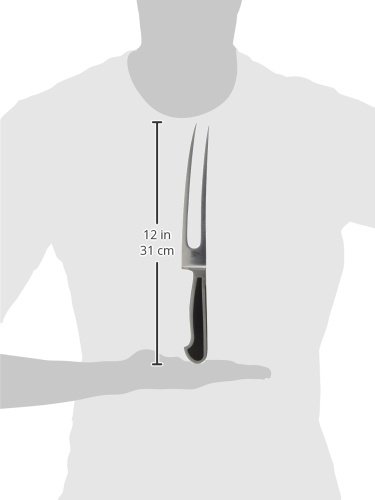 Premium Güde Delta Series 7-Inch Hand-Forged Stainless Steel Fork with African Blackwood Handle - Razor Sharp Hand-Sharpened Blade - Perfect for Fine Dining, BBQ, and Gourmet Cooking
