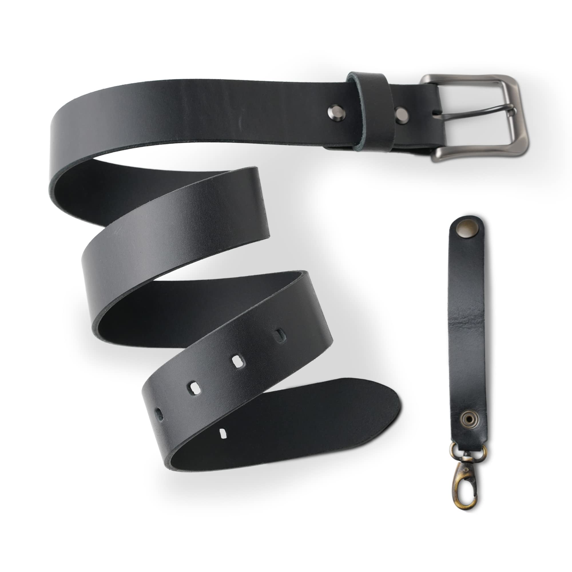 Premium Genuine Leather Belt for Men - Full Grain Casual Belt with Stylish Buckle | McKinney Sizes 32-48 | Perfect for Office, Jeans & Everyday Wear
