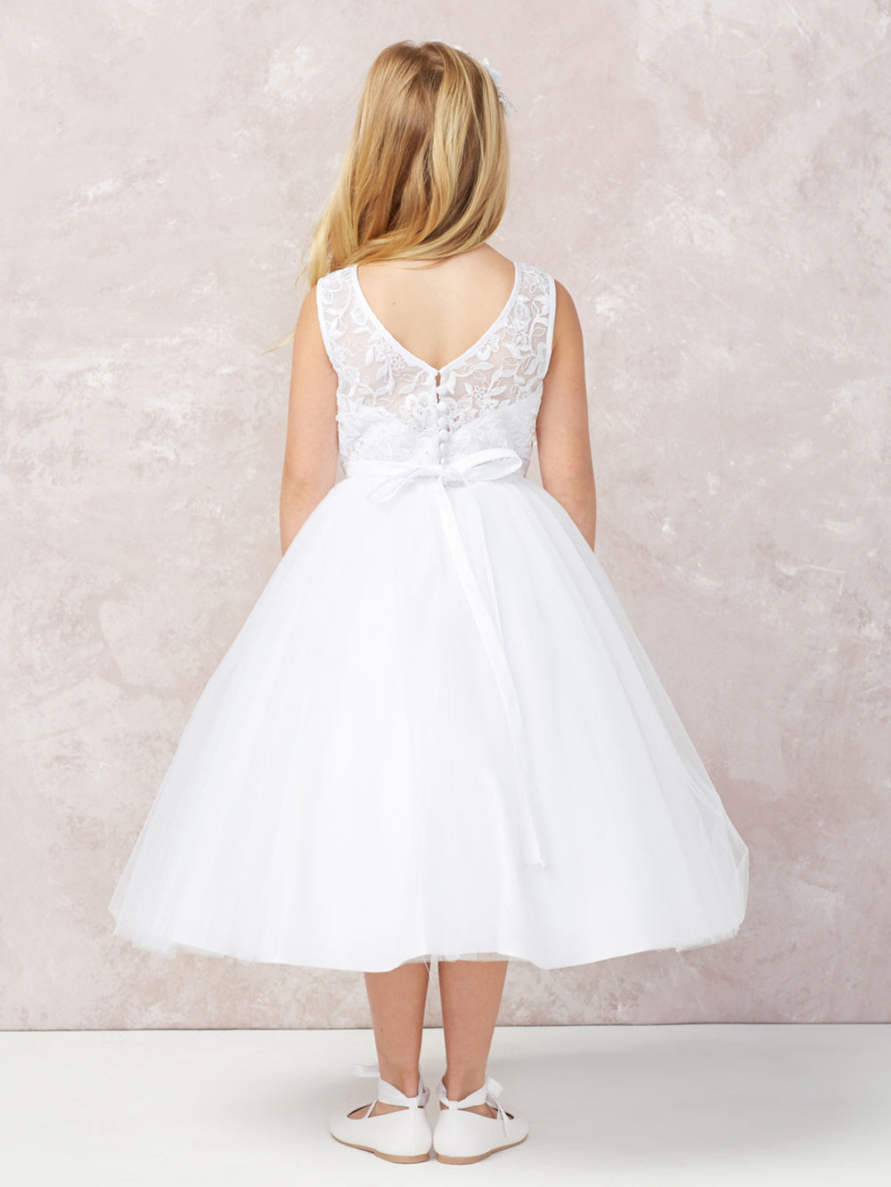 Champagne Illusion Lace Tulle Junior Bridesmaid Dress for Big Girls Size 8-16 - Perfect for Easter, Weddings & Special Occasions