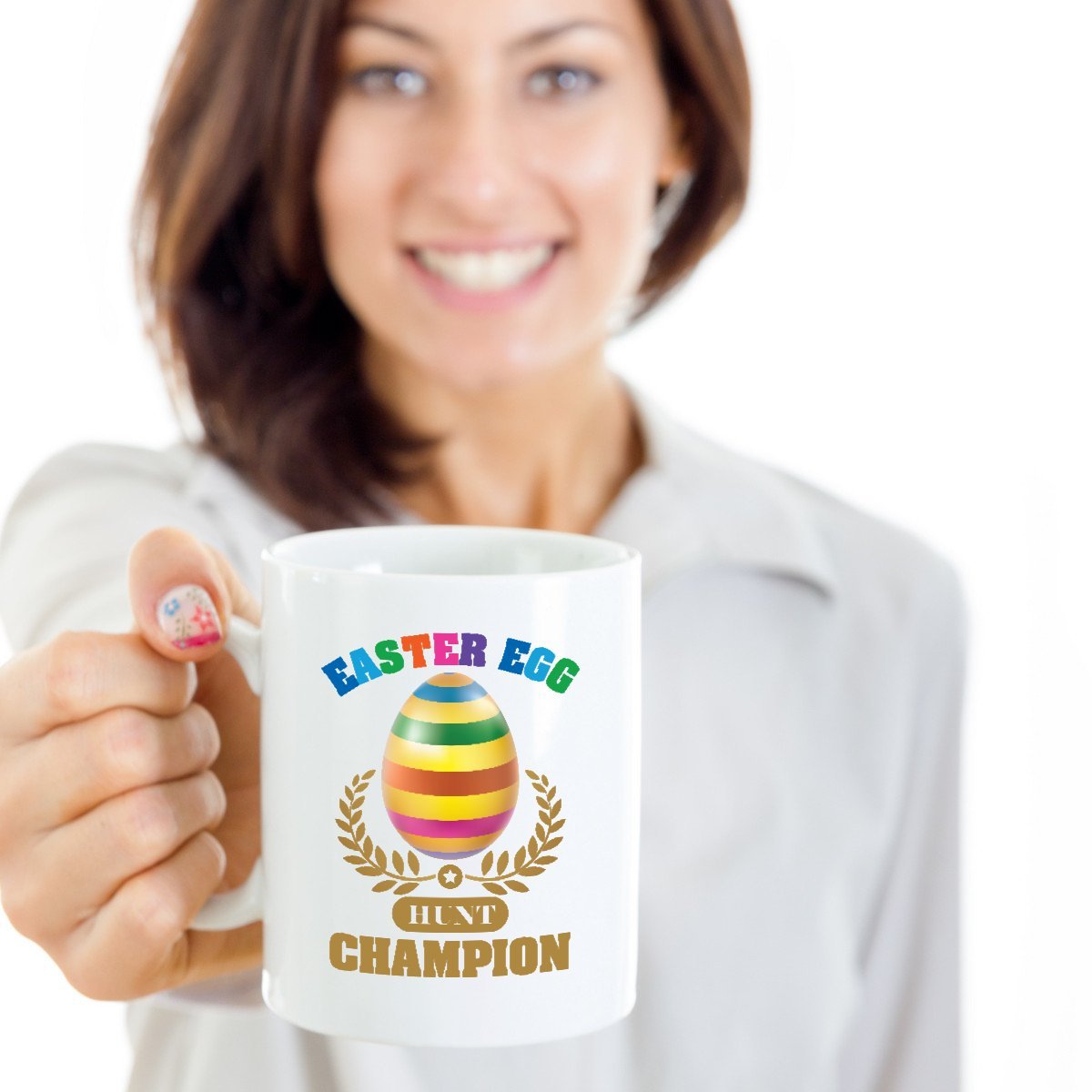 Easter Egg Hunt Ceramic Coffee & Tea Mug - 15oz Insulated Cup for Hot & Cold Drinks - Perfect for Easter Celebrations, Gift Giving, and Daily Use