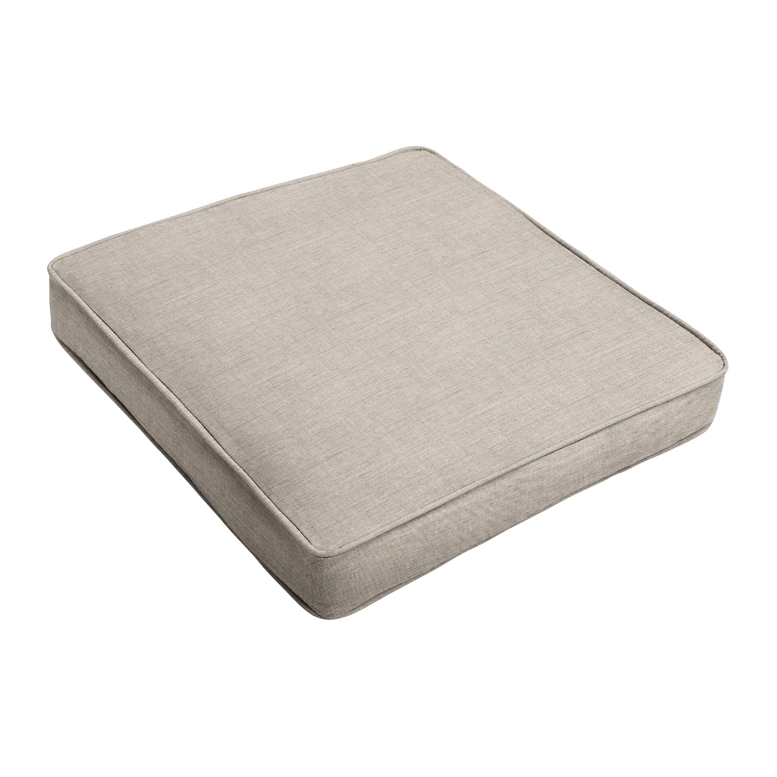 Sorra Home Sunbrella Cast Silver Outdoor Cushion - Waterproof & UV Resistant Patio Furniture Cushion for Deck, Poolside & Garden Lounge Chairs - Premium Outdoor Pillow Cover for All Weather Use