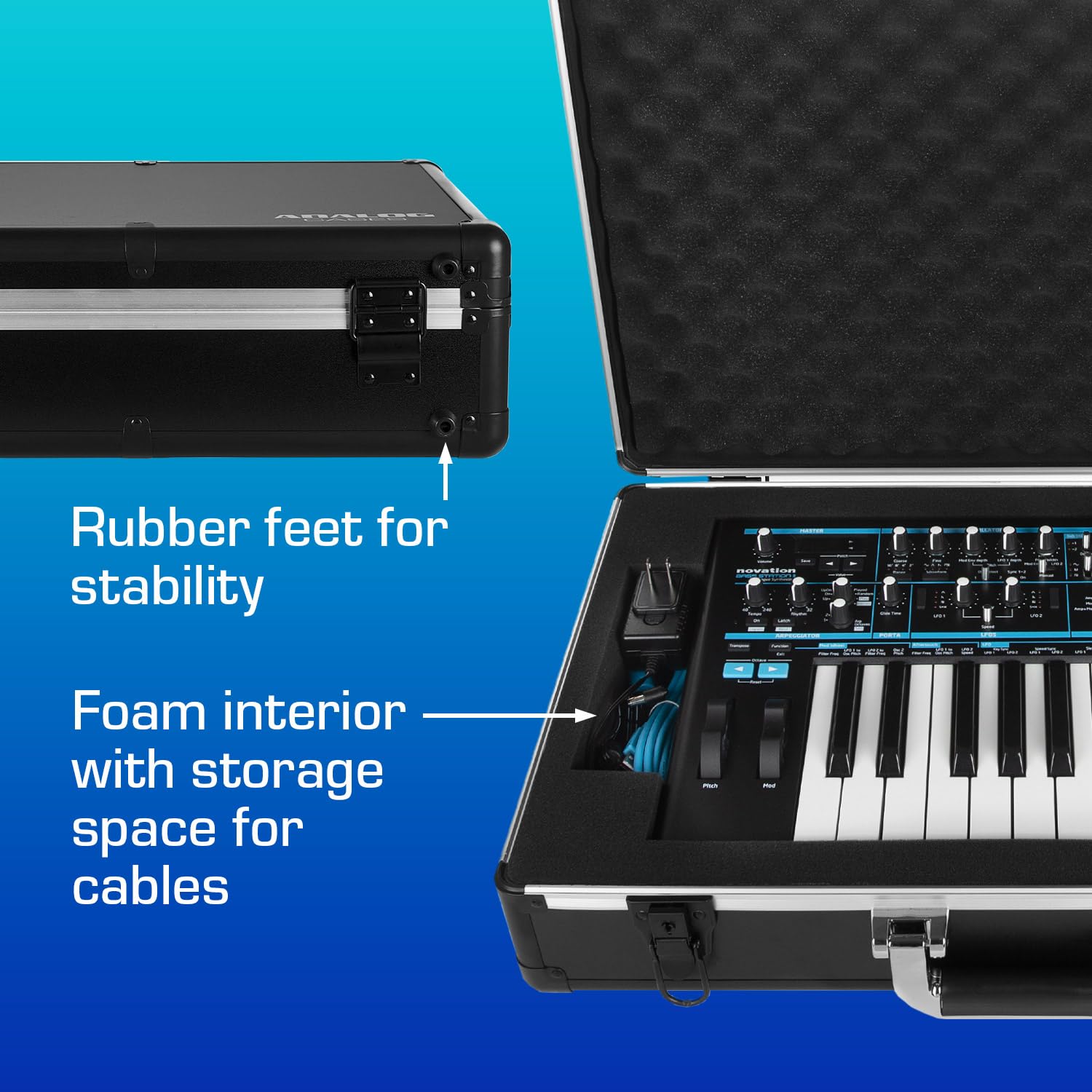 Novation Bass Station II & AFX Station Hard Case - Ultra-Lightweight UNISON Protective Cover for Analog Synths | Perfect for Studio, Live Performances & Travel
