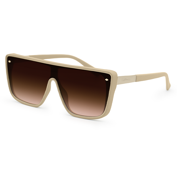 Rayz Limited Edition Nude Square Sunglasses for Women - UV400 Protection Fashion Shades - Perfect for Beach, Driving & Summer Outfits