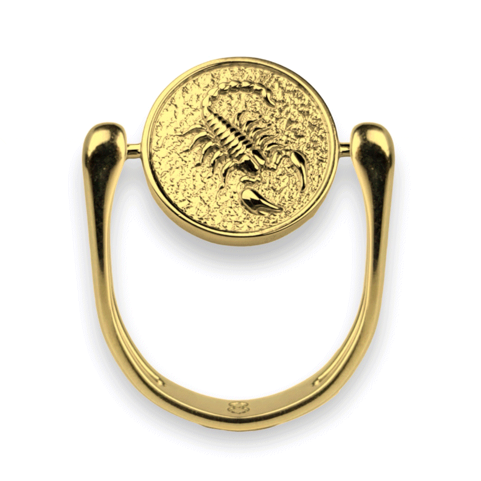 Luxury Gold Zodiac Fidget Ring for Anxiety Relief - 12 Astrology Sign Spinner Ring for Stress Relief & Focus - Perfect for ADHD, Meditation & Office Work