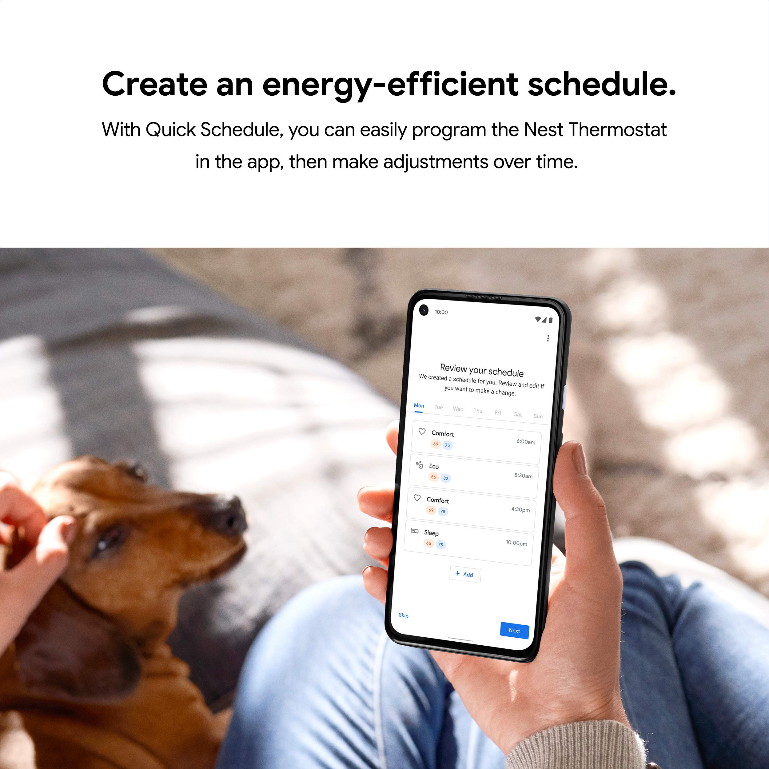 Google Nest Smart Thermostat - Programmable WiFi Thermostat for Home with Energy Saving - Perfect for Smart Home Automation & Temperature Control