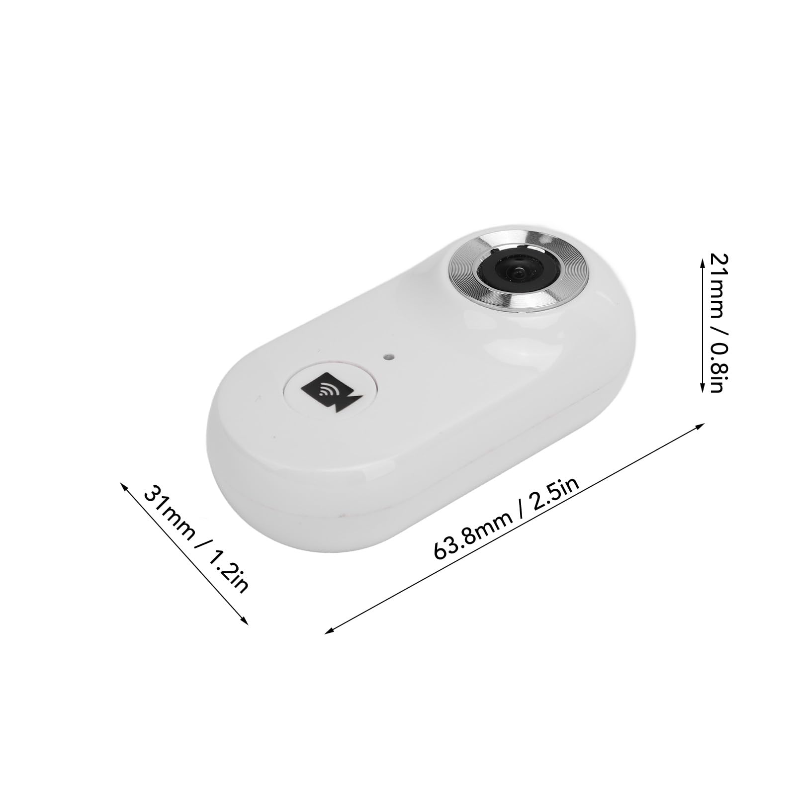 1080P Lightweight Pet Collar Camera with OTG USB Connection - Dog Action Camera for Outdoor & Indoor Use - 120° Wide Angle, 8GB Memory Card, Back Clip Design (White) - Perfect for Hiking, Training & Home Monitoring