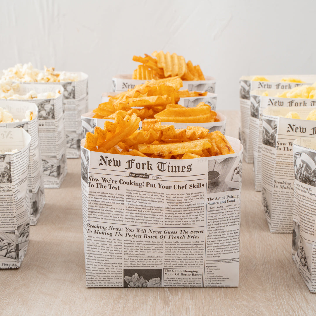 Eco-Friendly Newsprint Paper Snack Bags 4.25