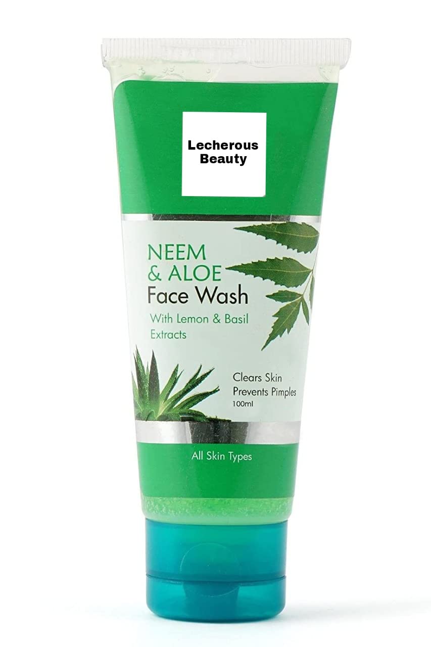 Lecherous Beauty Neem & Aloe Vera Face Wash 100ml - Deep Cleansing, Acne Control & Skin Hydration for Oily & Sensitive Skin | Daily Skincare Routine