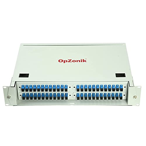 OpZonik 2U 48-Port SC Singlemode Fiber Optic Patch Panel - 19