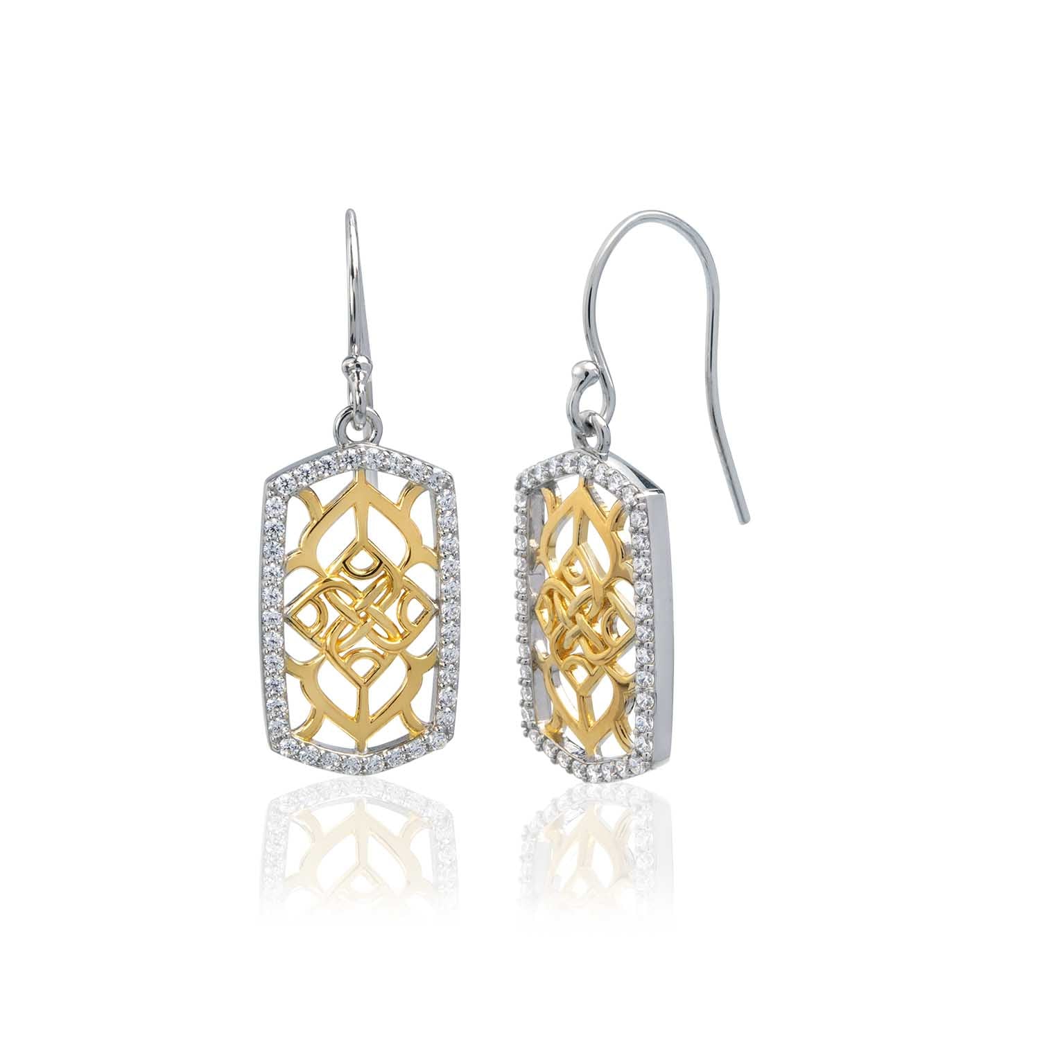 Lattice Rose Drop Earrings for Women - Elegant Floral Dangle Jewelry for Wedding, Party & Special Occasions