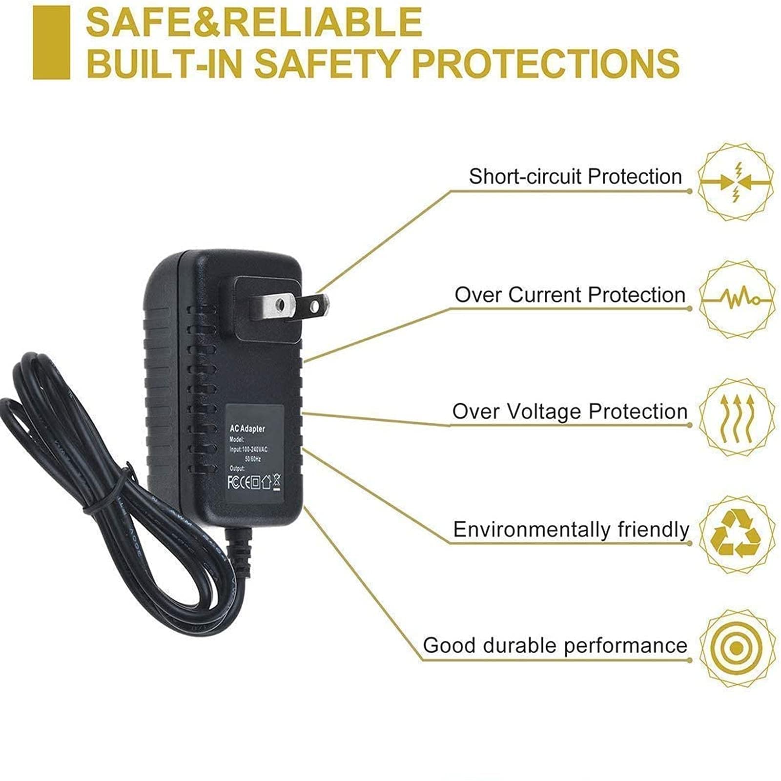 Original AC Adapter Replacement for Black & Decker PS9601 PS9601C 9.6V Cordless Drill Power Supply Charger - Compatible with B&D Power Tools for Home DIY & Workshop Projects