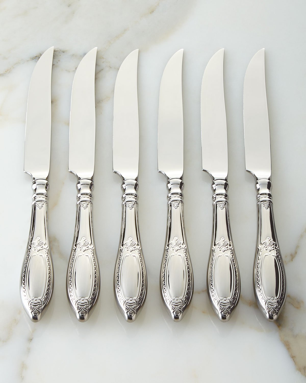 Premium Ricci Flatware Donatello 6-Piece Steak Knife Set - High-Quality Stainless Steel Steak Knives for Fine Dining, BBQ & Meat Cutting - Perfect for Restaurants, Dinner Parties & Home Use