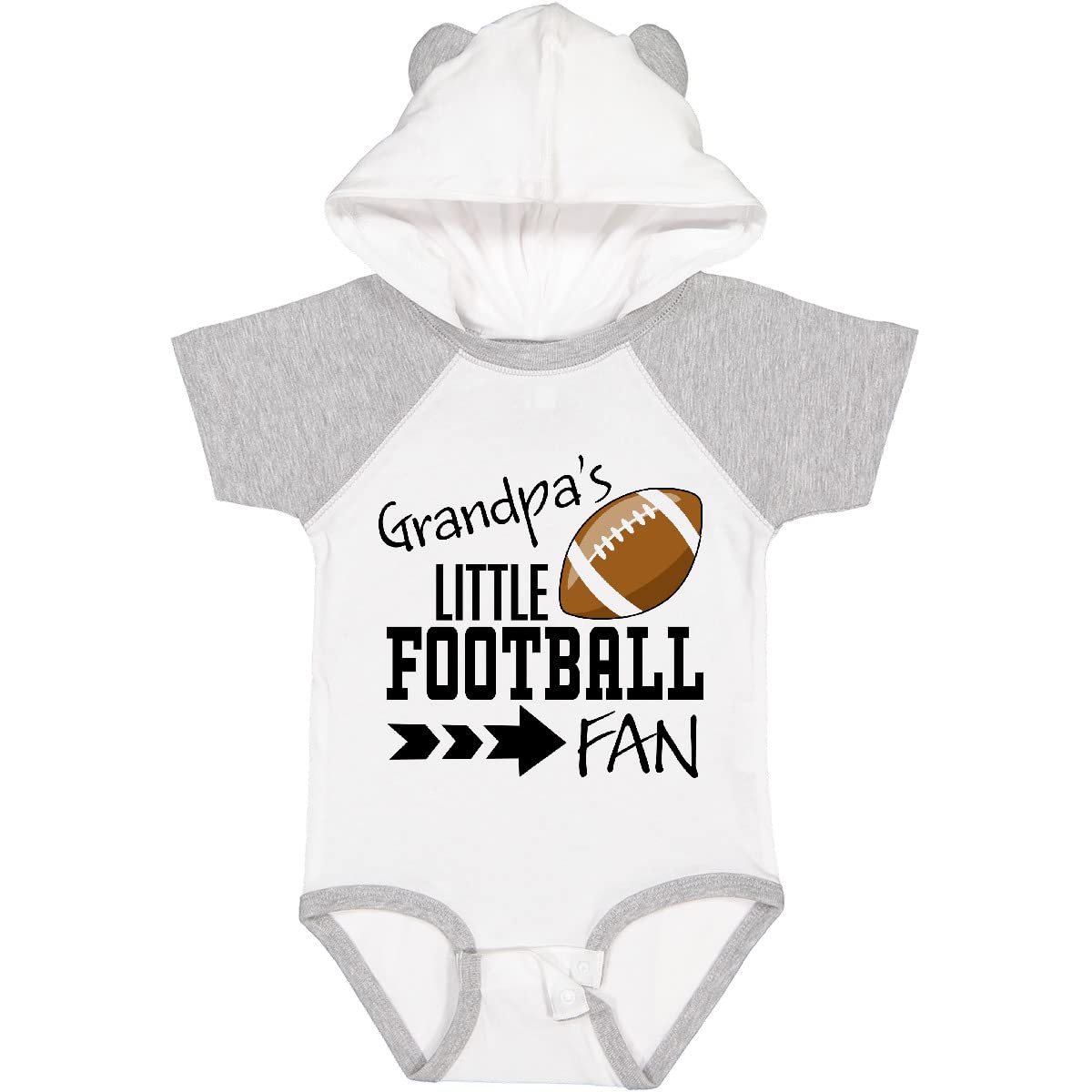 Inktastic Grandpa's Little Football Fan Baby Bodysuit - Cute Infant Onesie for Football Season, Game Day & Family Photos