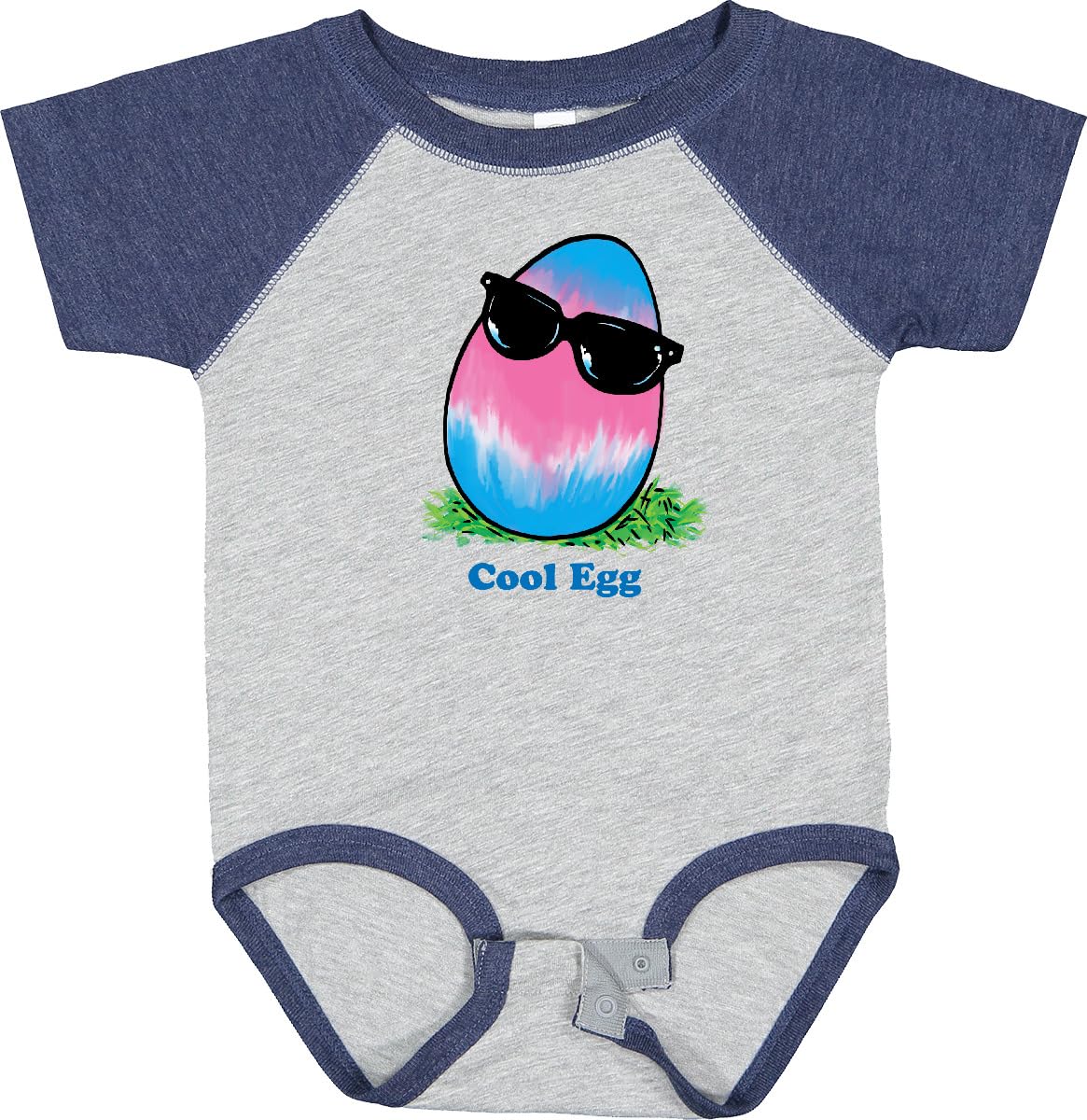 Inktastic Easter Pink and Blue Cool Egg with Sunglasses Baby Bodysuit - Cute Easter Outfit for Infants & Toddlers - Perfect for Easter Photos, Parties & Family Gatherings