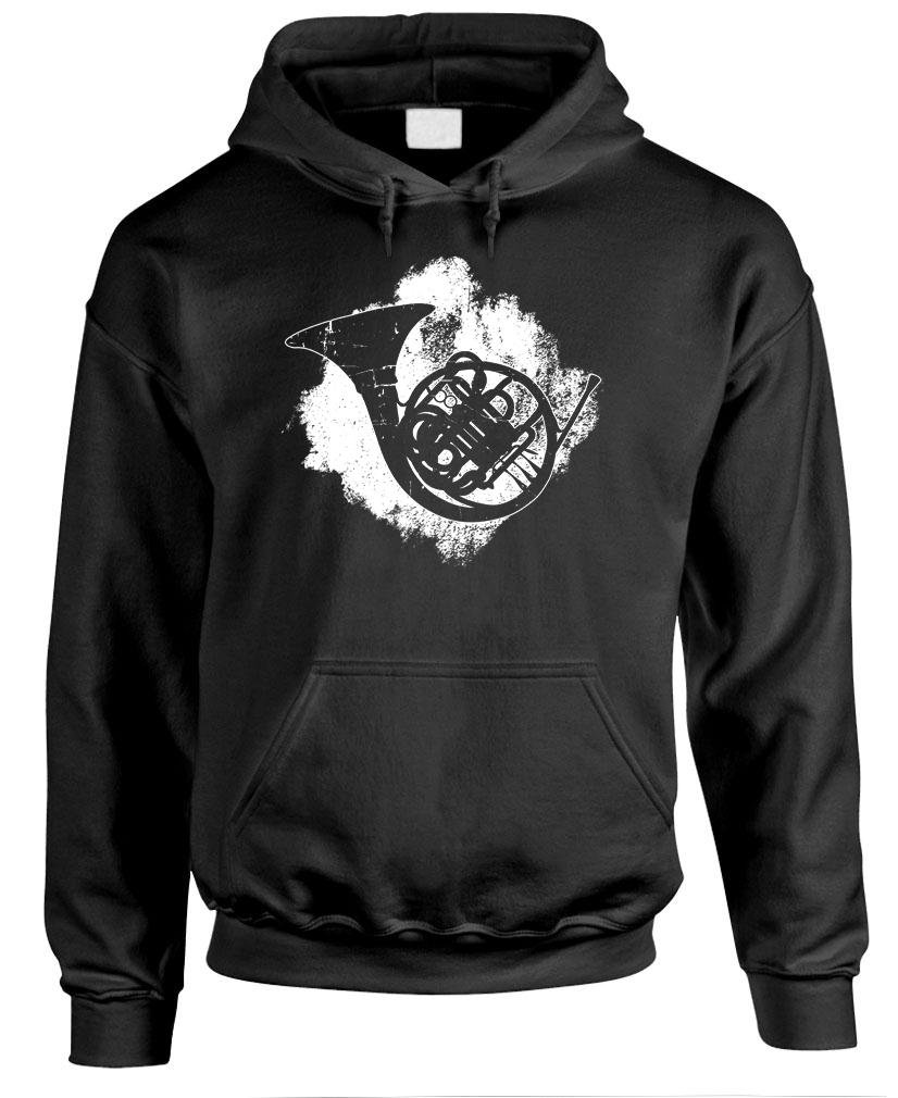 Vintage Retro Trombone Music Funny Brass Pullover Hoodie for Men - Perfect for Musicians, Band Performances & Casual Wear