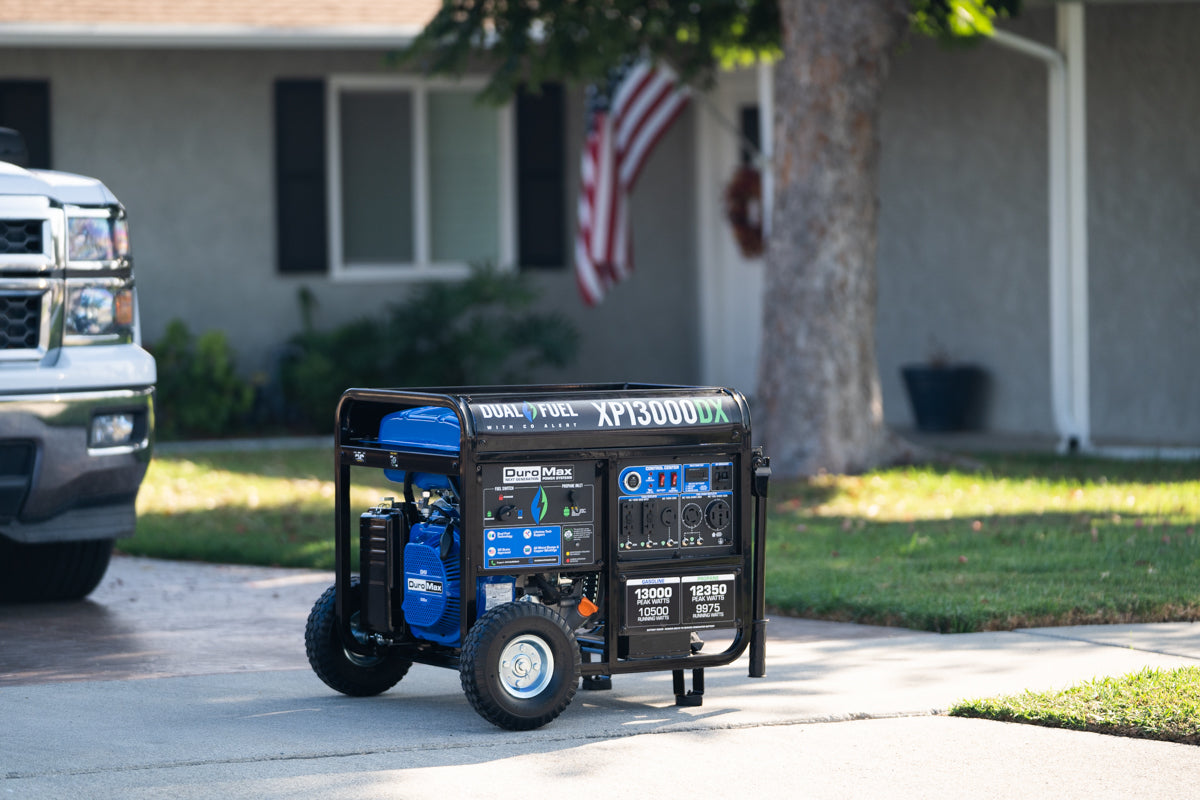 13,000W Dual Fuel Portable Generator with CO Alert - Reliable Backup Power for Home, Camping & Emergency Use