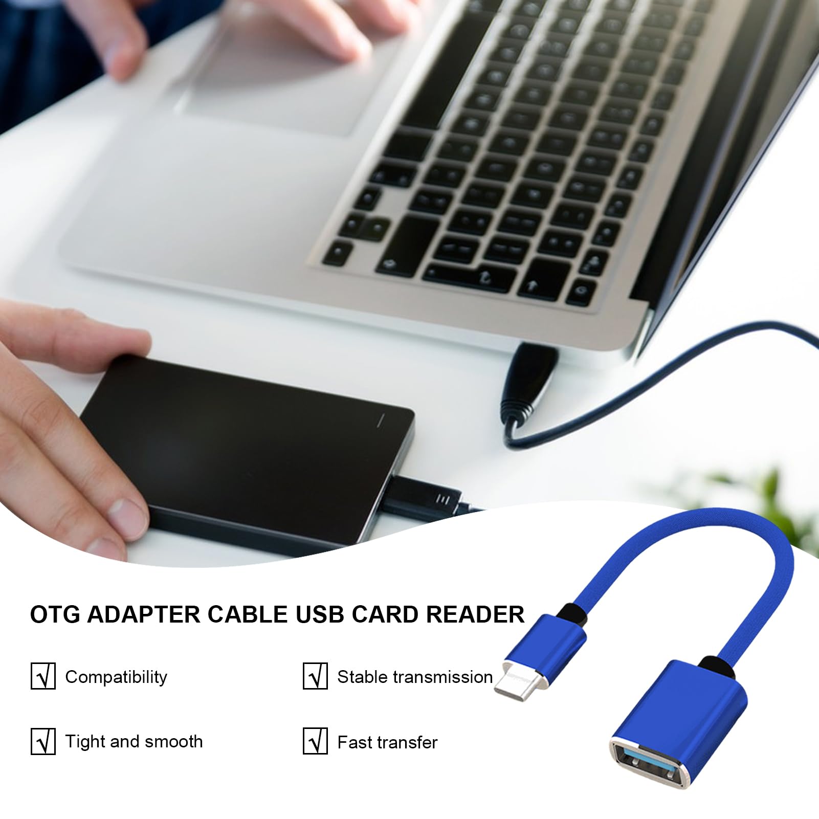 SOYDAN 2-in-1 OTG USB Card Reader Adapter - Plug & Play Memory Card Reader for Camera, Computer, Smartphone | Perfect for Travel Photography, File Transfer & Data Backup