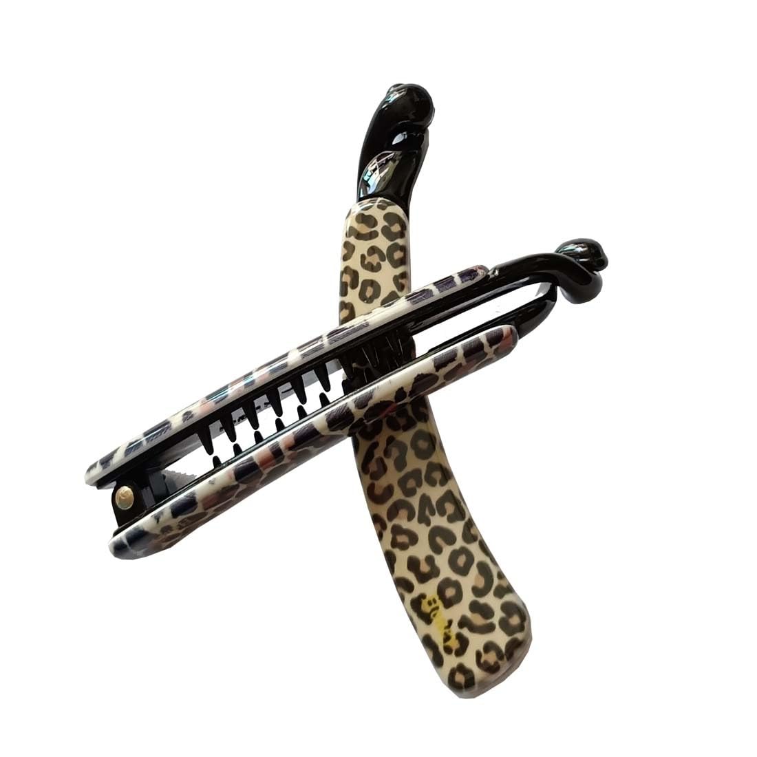 Cute Tiger Print Banana Hair Clips for Girls - 12 Pack - Fun Animal Hair Accessories for School, Parties & Everyday Style