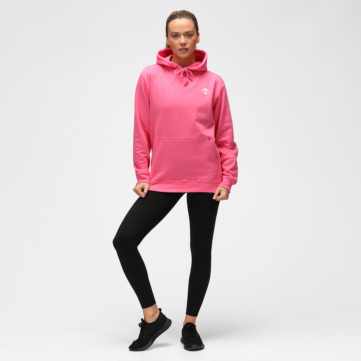 Pink Diamond Hoodie for Women - Soft Fleece Pullover Sweatshirt with Hood - Cozy Winter Fashion for Casual Wear & Outdoor Activities
