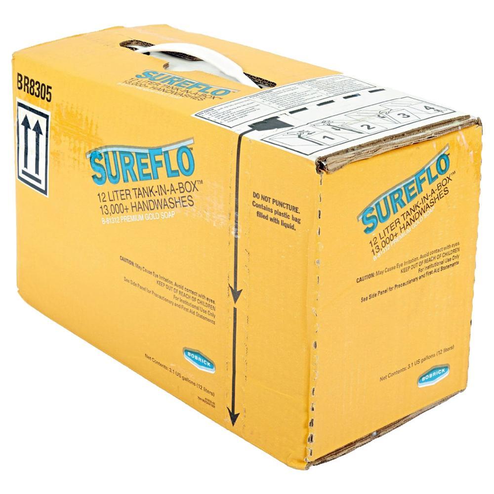 Bobrick B81212 SureFlo Soap Tank Cartridge - Commercial Soap Dispenser Refill for Restrooms, Hospitals & Public Facilities - Easy Installation & Long-Lasting Soap Supply