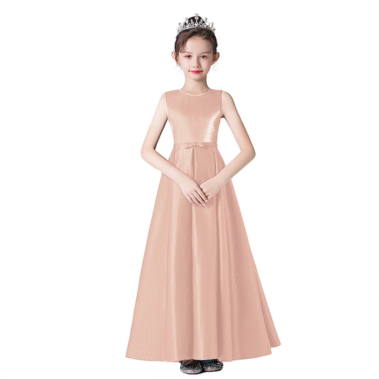 Elegant Christmas Dress for Girls - Long Sleeve Formal Gown for Banquet, Concert, Wedding & Party | Holiday Celebration & Special Occasions