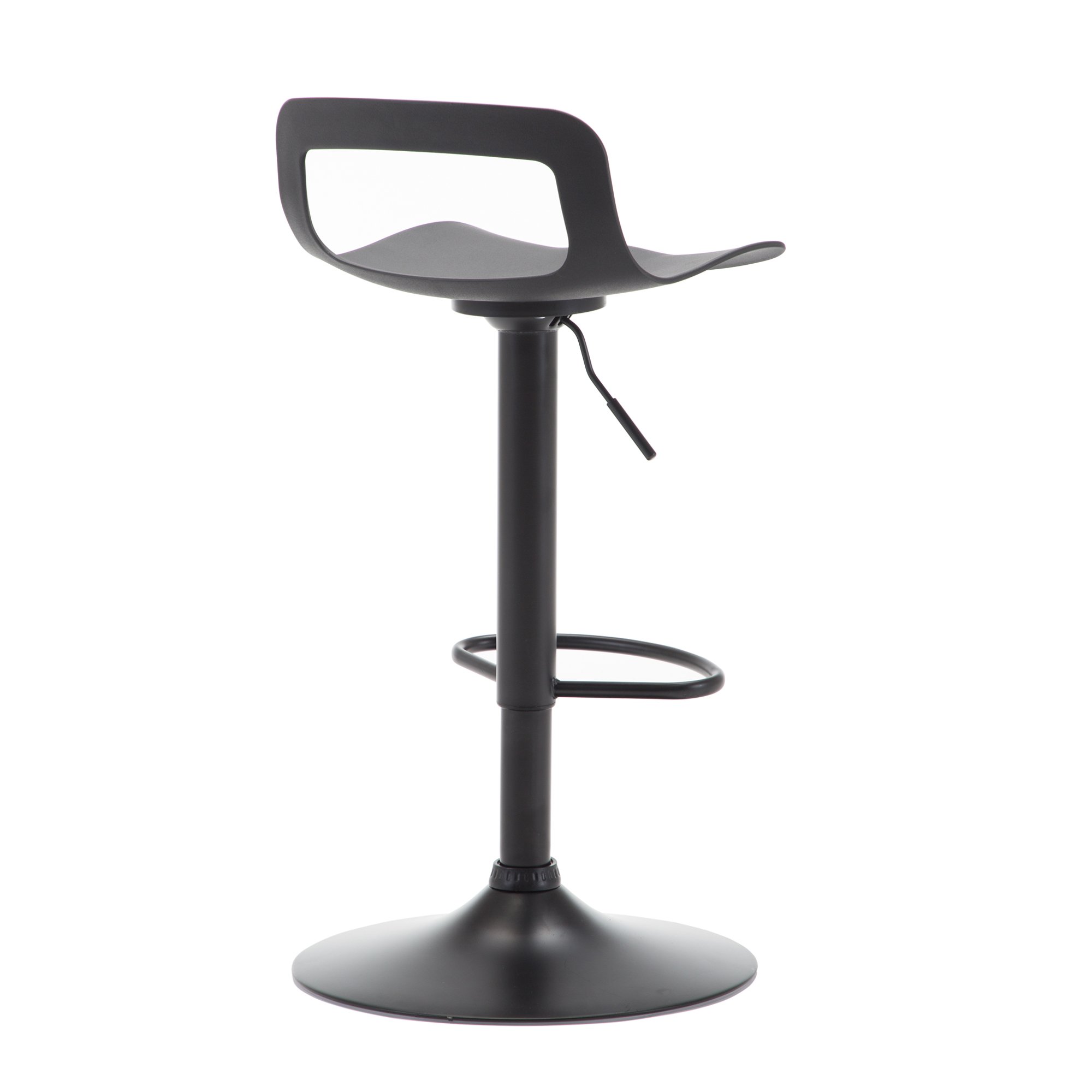 NOBPEINT Adjustable Swivel Bar Stool Set of 4 - Modern Chrome & Black Counter Height Stools with Air Lift Technology - Perfect for Kitchen Islands, Home Bars & Dining Counter Seating