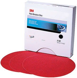 3M 6-Inch 220 Grit HOOKIT Clean Sanding Discs - P220A Red Abrasive Discs for Wood, Metal & Auto Body Sanding - Perfect for DIY Projects & Professional Finishing Work