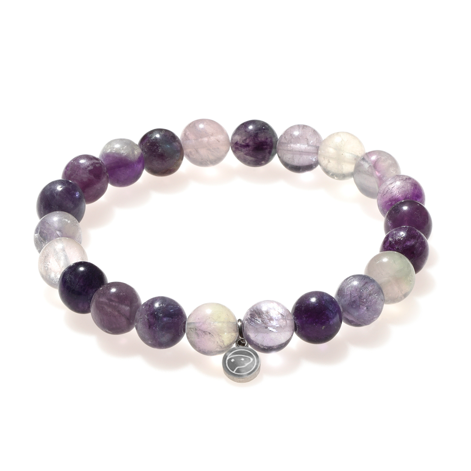 Natural Purple Fluorite Beaded Bracelet for Women - Healing Crystal Jewelry for Stress Relief & Positive Energy | Perfect for Meditation, Yoga & Spiritual Gifts