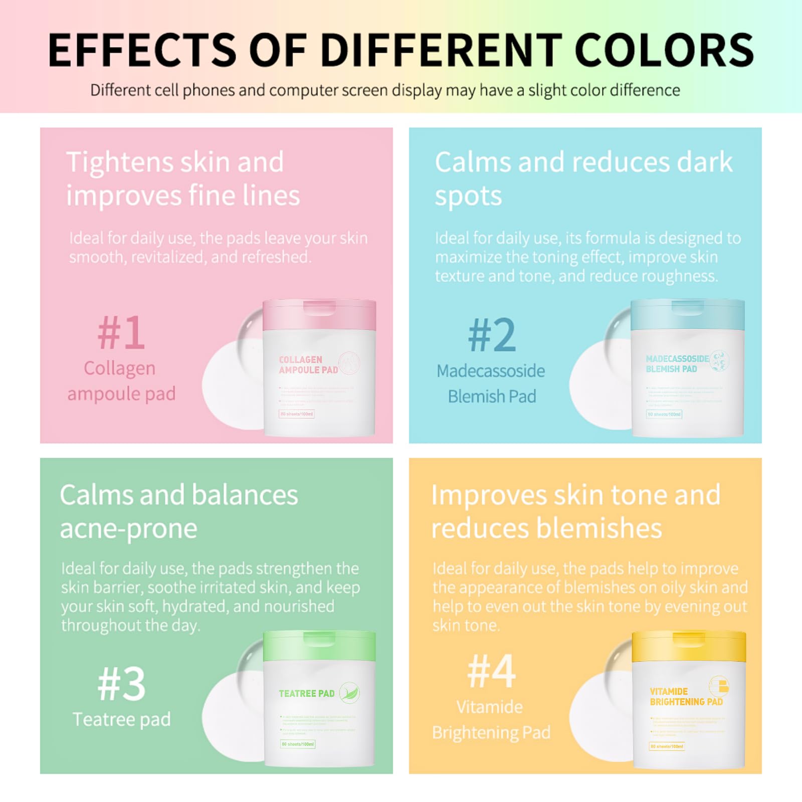 Vitamide Brightening Toner Pads - 80 Count Exfoliating Face Wipes with Niacinamide & Sea Buckthorn for Glowing Skin | Vegan, Hypoallergenic Radiance Boost Pads | Perfect for Morning Routine & Travel Skincare (Orange-Vitamin C Formula)