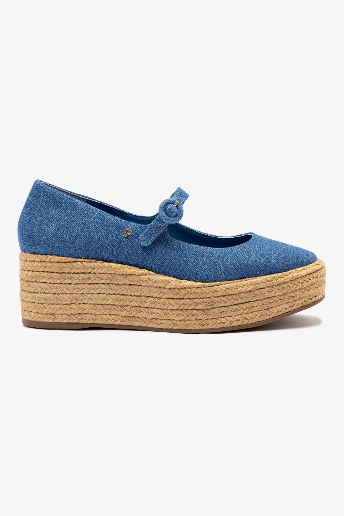 Blair Women's Blue Stonewashed Denim Flatform Sandals - Comfortable Casual Shoes for Summer Outfits & Beach Wear