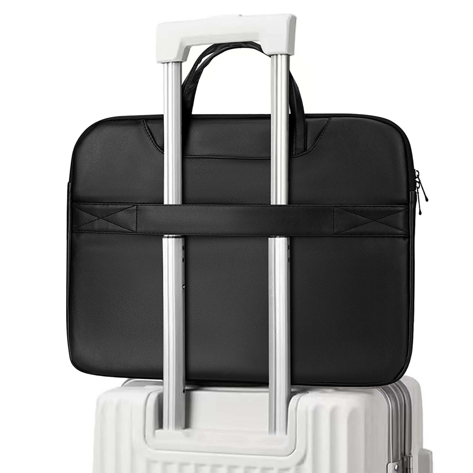 Papa The Man The Myth The Legend Slim Laptop Case - Premium Leather Briefcase & Computer Sleeve for MacBook, iPad - Perfect for Business, Travel & Office Use