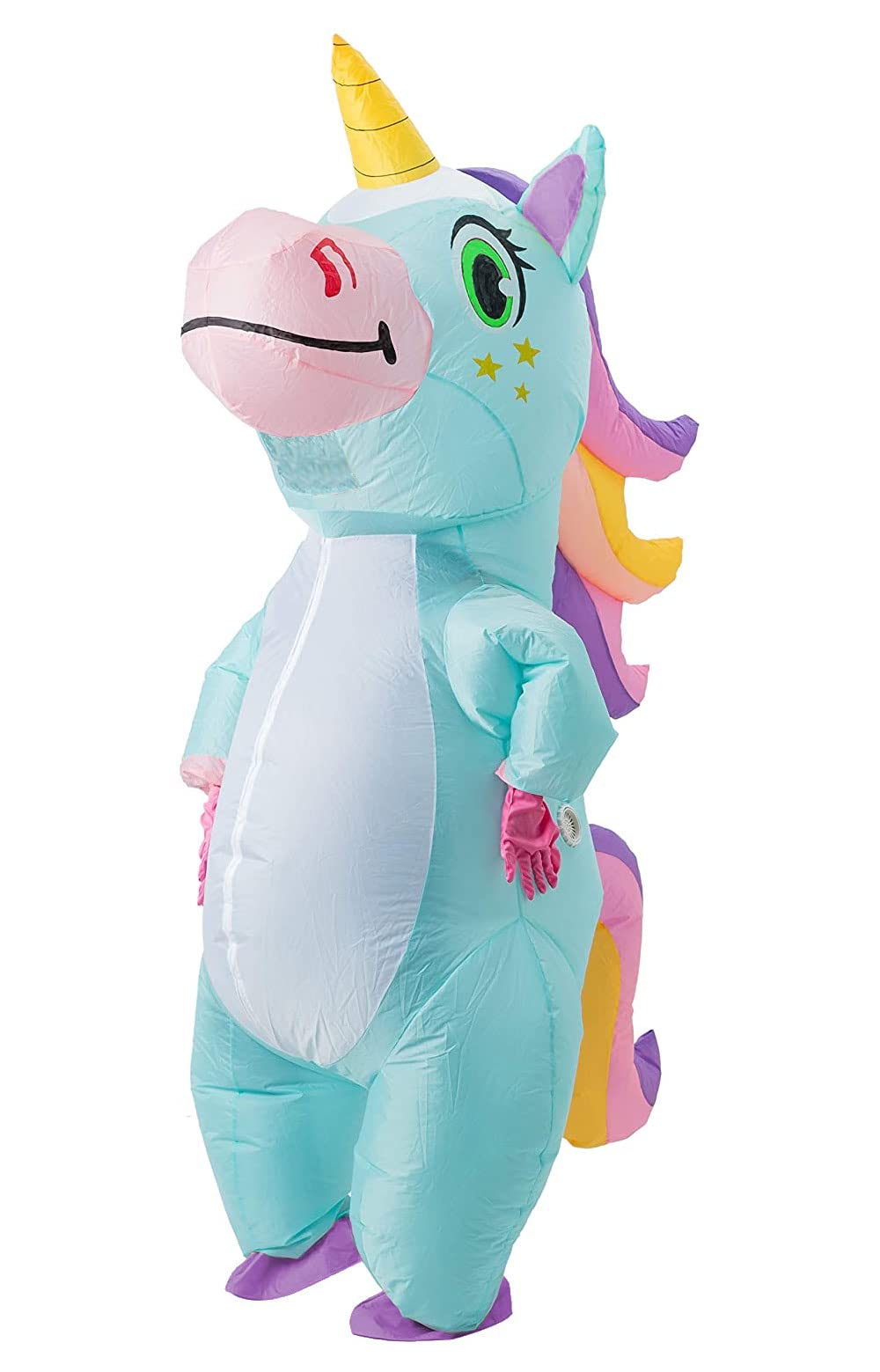 Blue Unicorn Inflatable Costume for Adults - One Size Fits Most | Perfect for Halloween, Cosplay, and Themed Parties