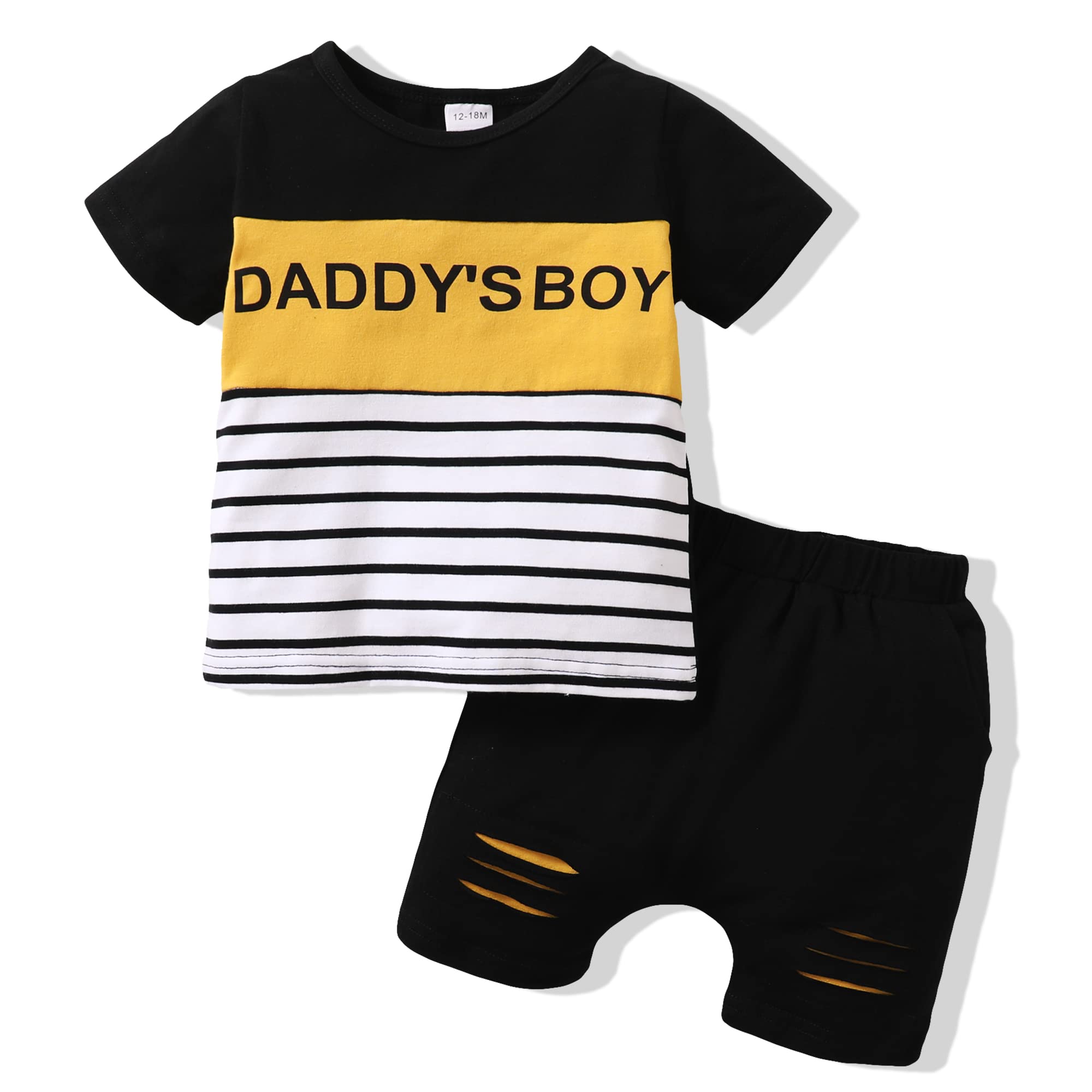 Toddler Baby Boys Clothes - 100% Cotton Summer Outfits with T-Shirt & Shorts Set | Cute Kids Clothing for Playtime, Beach & Outdoor Activities