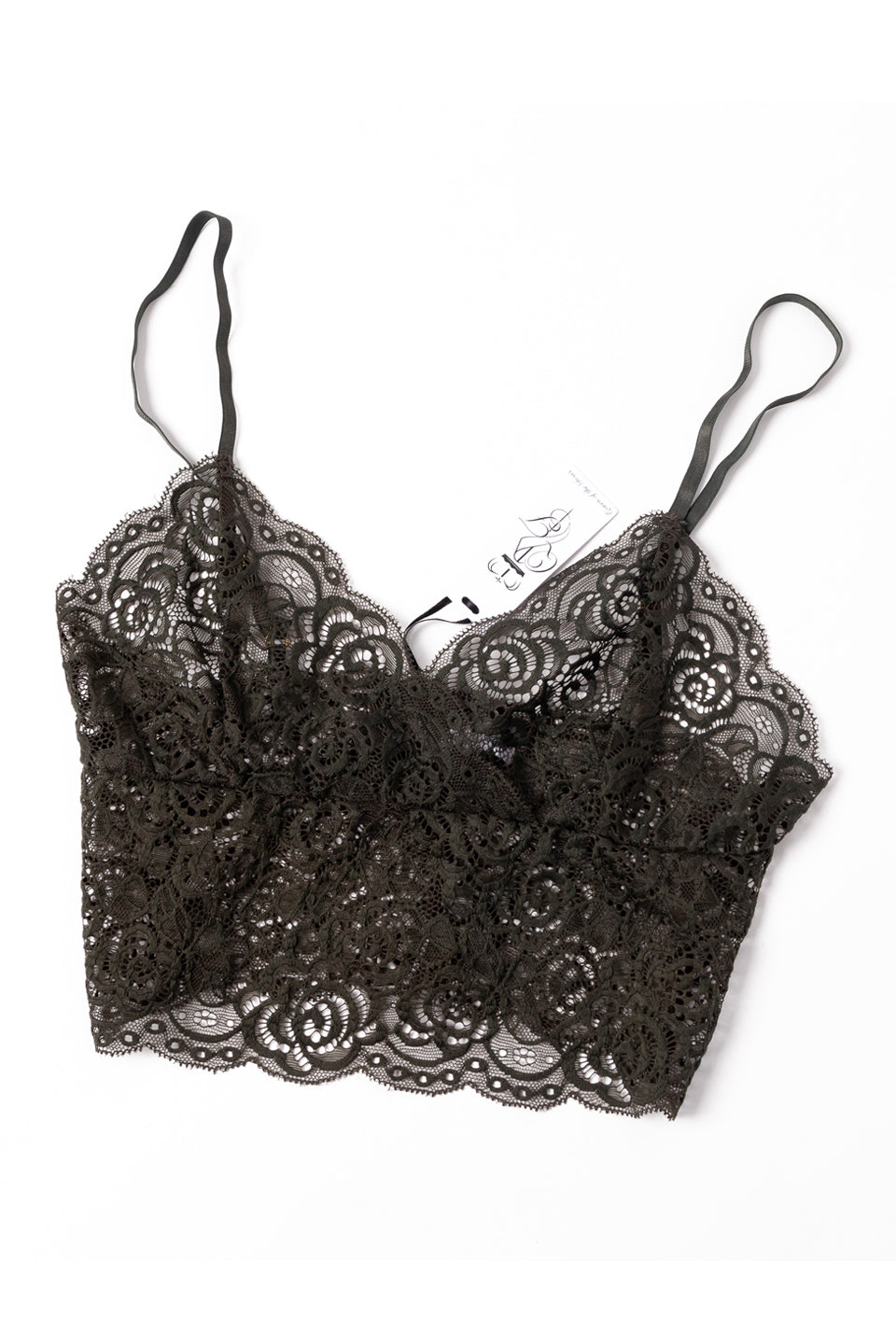 Strappy Black Lace Bralette - Sexy Comfortable Wireless Bra for Women | Perfect for Everyday Wear, Date Night & Layering Under Sheer Tops