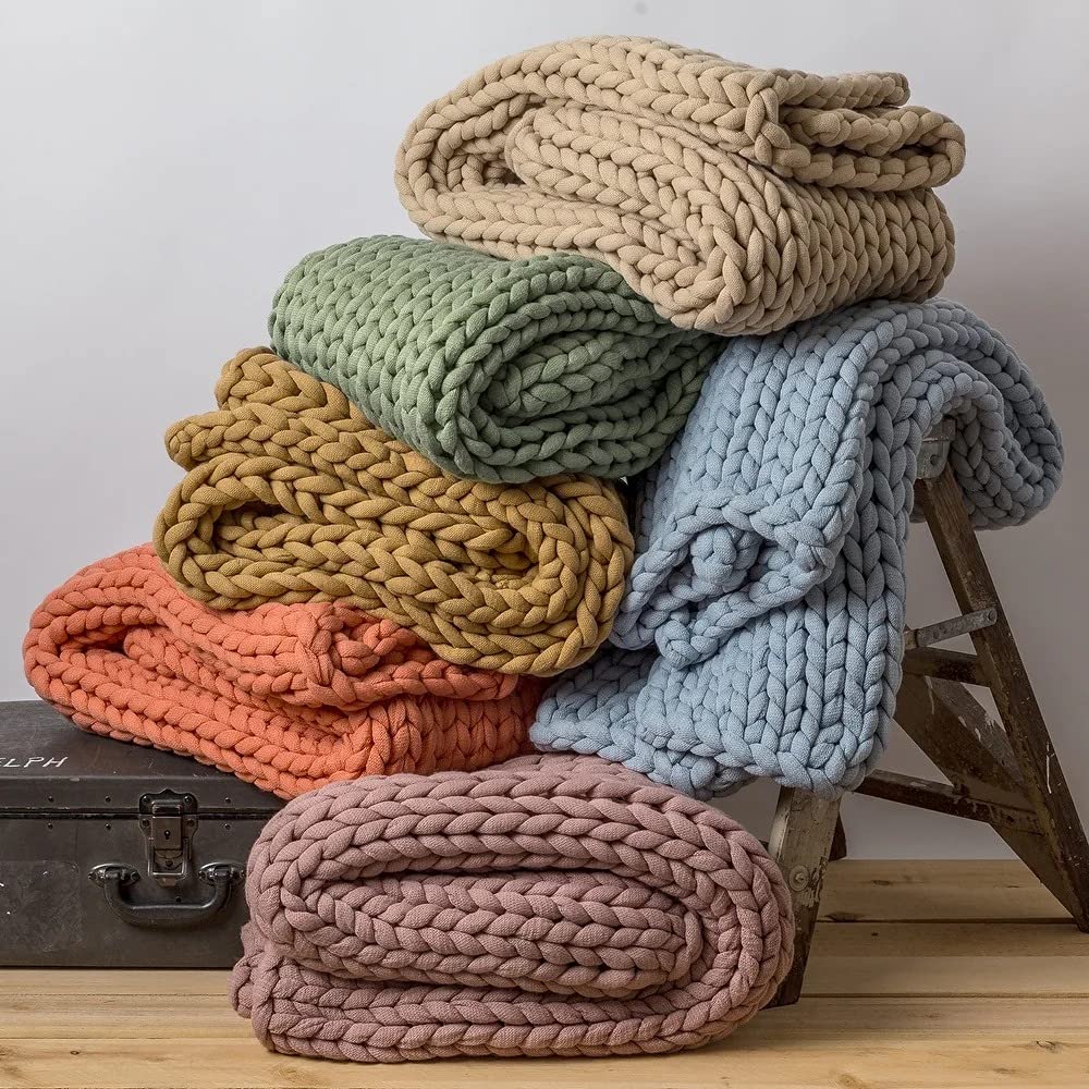 Handmade Chunky Knit Weighted Blanket 60