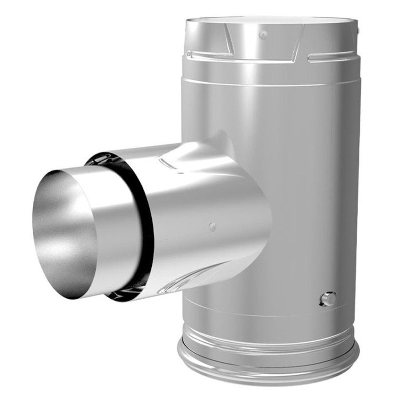 3 Pellet Vent Pro Black Increaser Adaptor Tee with Clean Out Cap - 3PVP TADX4B1 | Pellet Stove Venting System Accessory for Home Heating & Fireplace Installation
