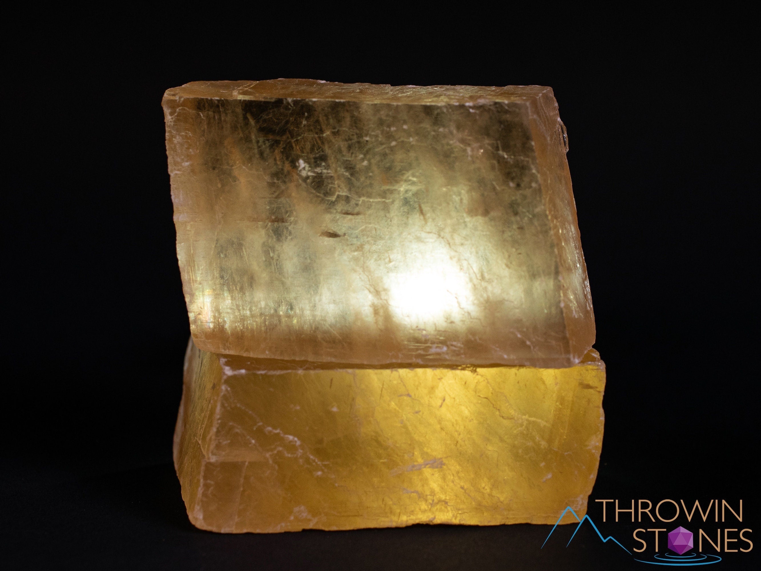 Orange Calcite Raw Crystal - Medium Rhombohedron Shape for Metaphysical Healing, Home Decor, and Crystal Collection | Perfect for Meditation, Energy Work, and Spiritual Decor (E1461)
