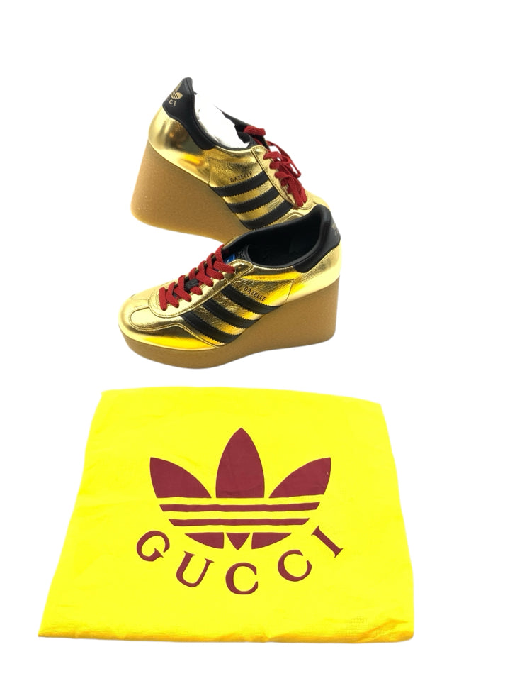 Gucci x Adidas Gazelle Wedge Sneakers for Women - Size 37.5 (US 7.5) | Fashionable Platform Sneakers for Casual Wear & Street Style Outfits
