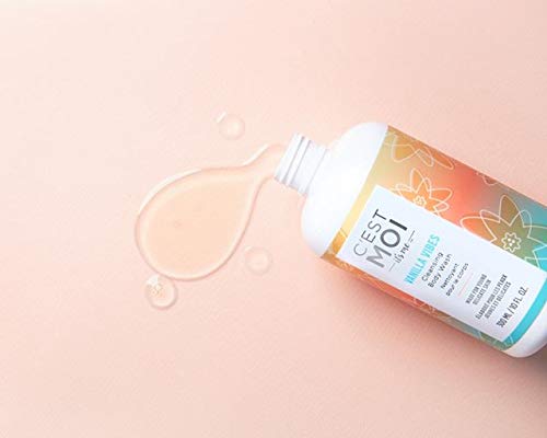 C'est Moi Vanilla Vibes Cleansing Body Wash - Lightly Foaming Formula with Aloe, Calendula, Cucumber & Avocado Oil | Gentle Hydrating Shower Gel for Dry & Sensitive Skin | Refreshing & Clearing 10 fl oz | Perfect for Daily Shower & Spa Relaxation