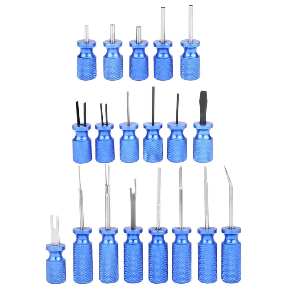 19-Piece Universal Car Electrical Terminal Removal Tool Kit - Professional Connector Release Set for Automotive Wiring Repair & Maintenance | Ideal for Mechanics, DIY Enthusiasts & Auto Electrical Work