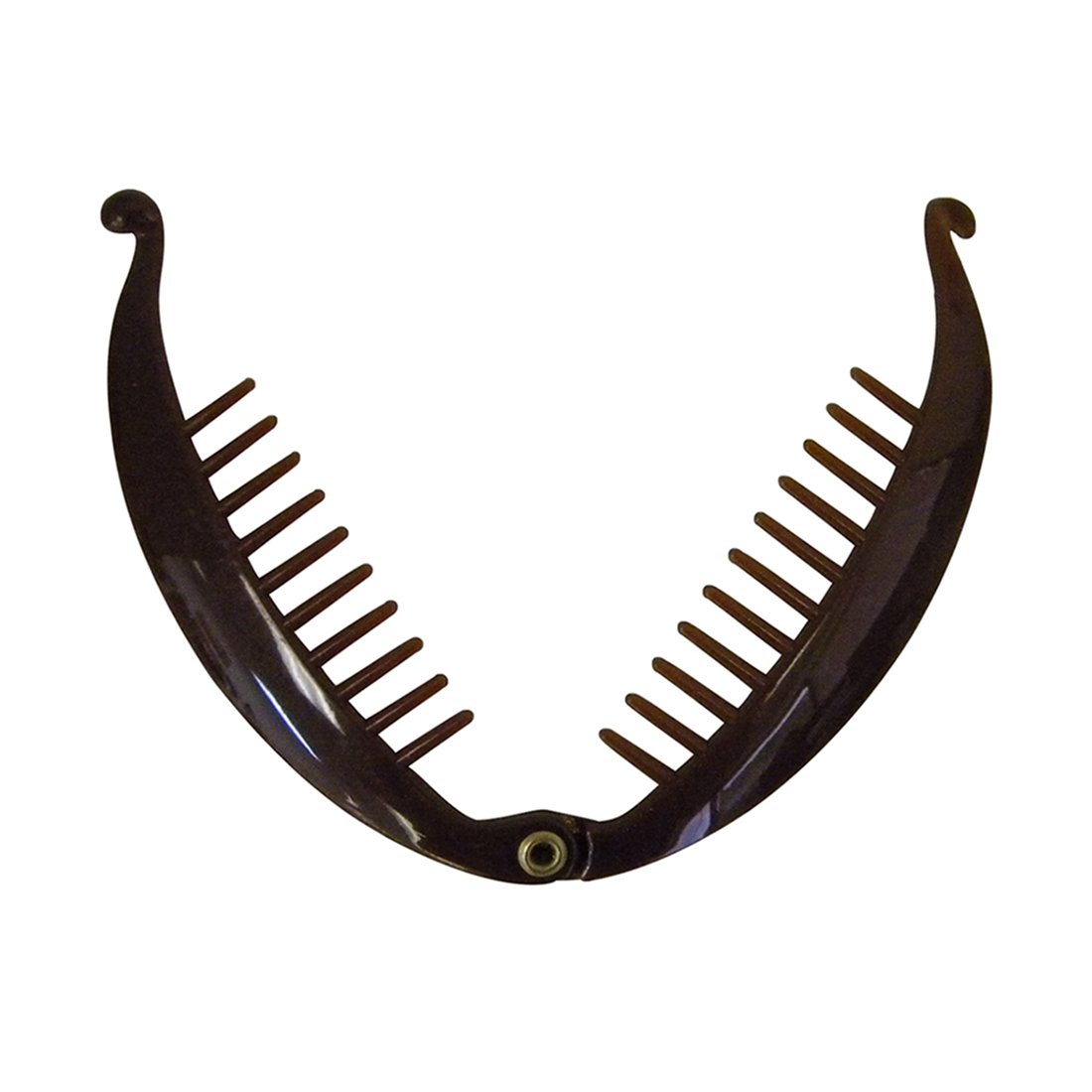 Set of 6 Mini Banana Hair Clips - Black Brown Royal for Women Girls Hair Styling Accessories