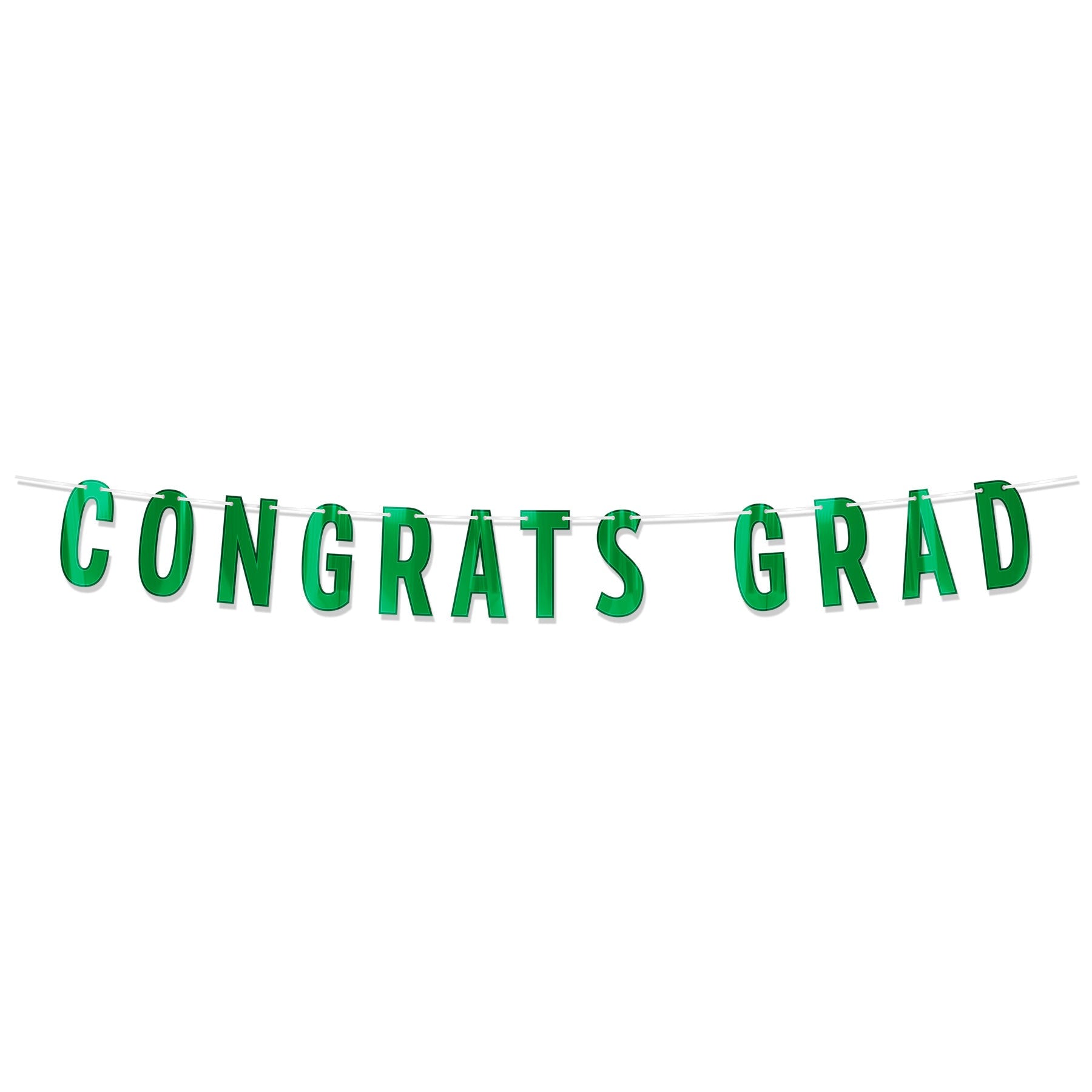 12 Pack Green Foil Graduation Streamers - Congratulations Grad Party Decorations for Graduation Ceremony, School Events & Celebrations
