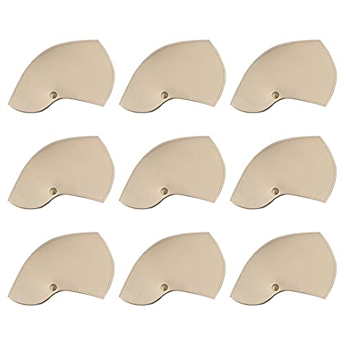 Premium Golf Club Head Covers Set - 9/10/12Pcs PU Leather Iron Head Protectors for Men & Women - Durable Golf Accessories for Driving Range & Course Play