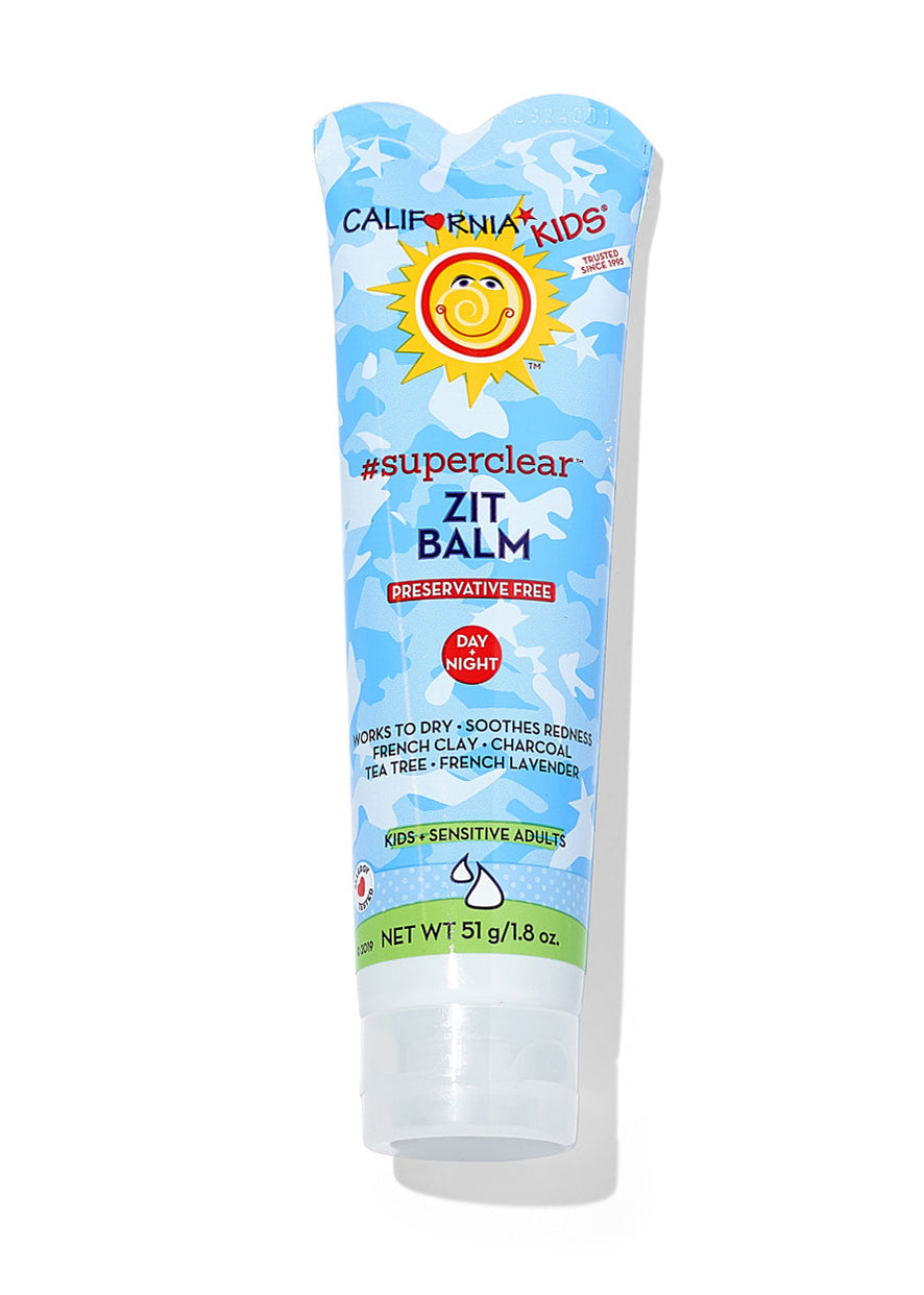 California Kids® #SuperClear™ Zit Balm - Acne Treatment for Teens & Adults - Natural Spot Treatment for Face & Body - Perfect for School, Work & Gym