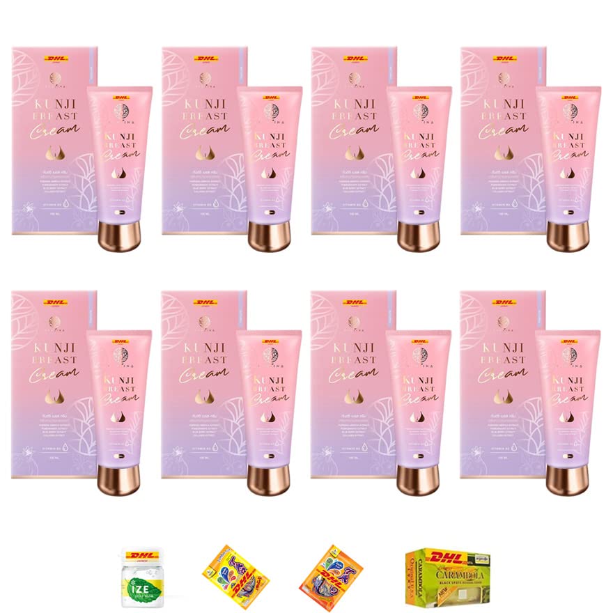 Havilah Kunji Big Bust Breast Enlargement Cream Set - 100ml Pueraria Extract + 8 Piece Kit for Natural Breast Enhancement | DHL Shipping | Perfect for Nighttime Use & Special Occasion Prep